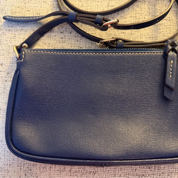 Dooney & Bourke Dark Blue Leather Crossbody Bag EUC 5x81/2 - Picture 6 of 14